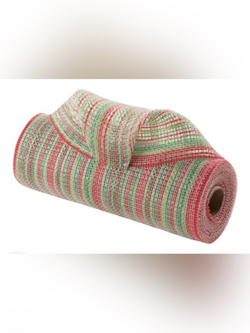 Celebrate It Mint Green and Light Pink Decorative Mesh Roll 9.5” x 18’
